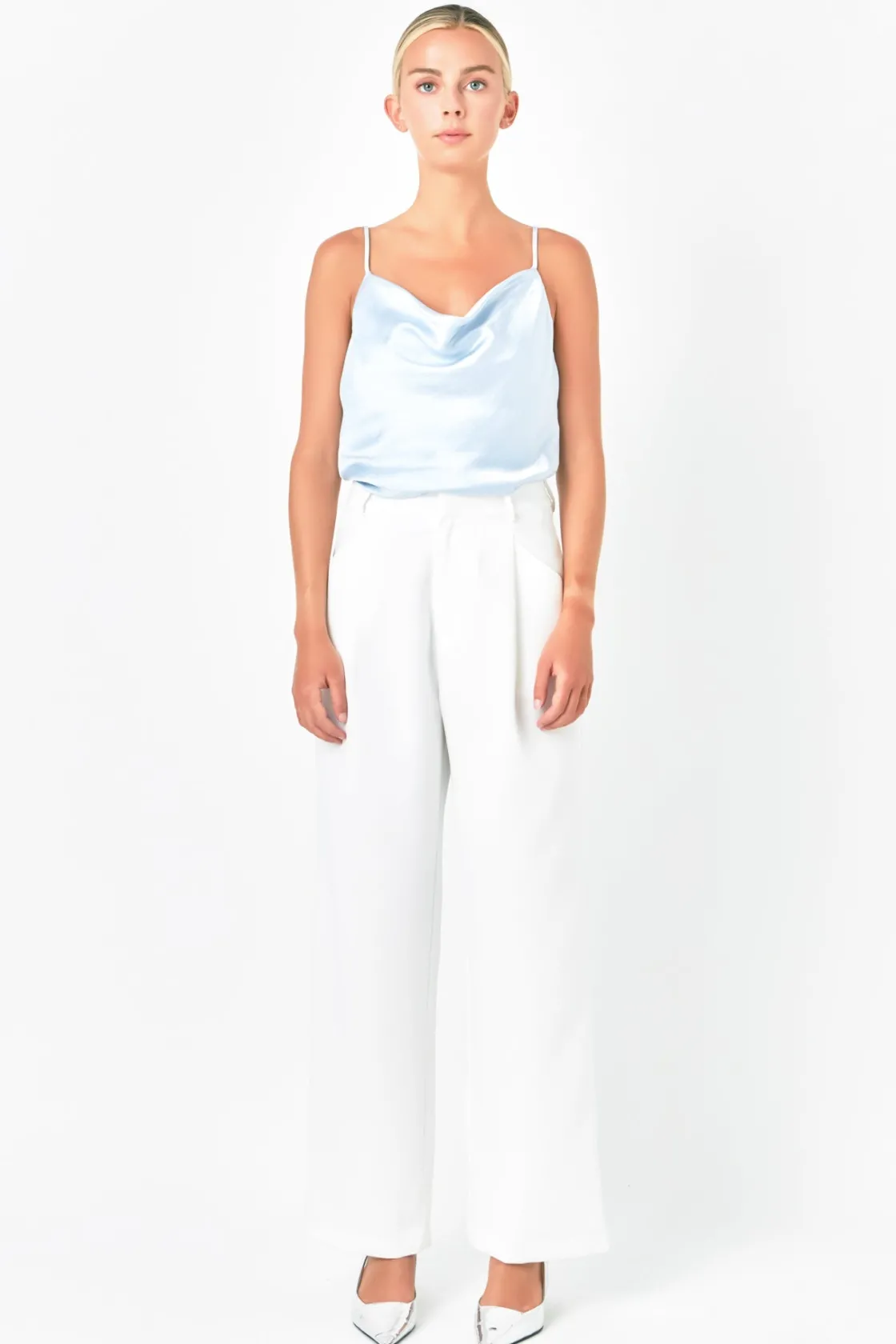 endless_rose__satin_cowl__9.webp ENDLESS ROSE Tops*- Satin Cowl Neck Top