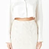 ENDLESS ROSE Shirts & Blouses | Tops*- Satin Crop Shirt OFFWHITE