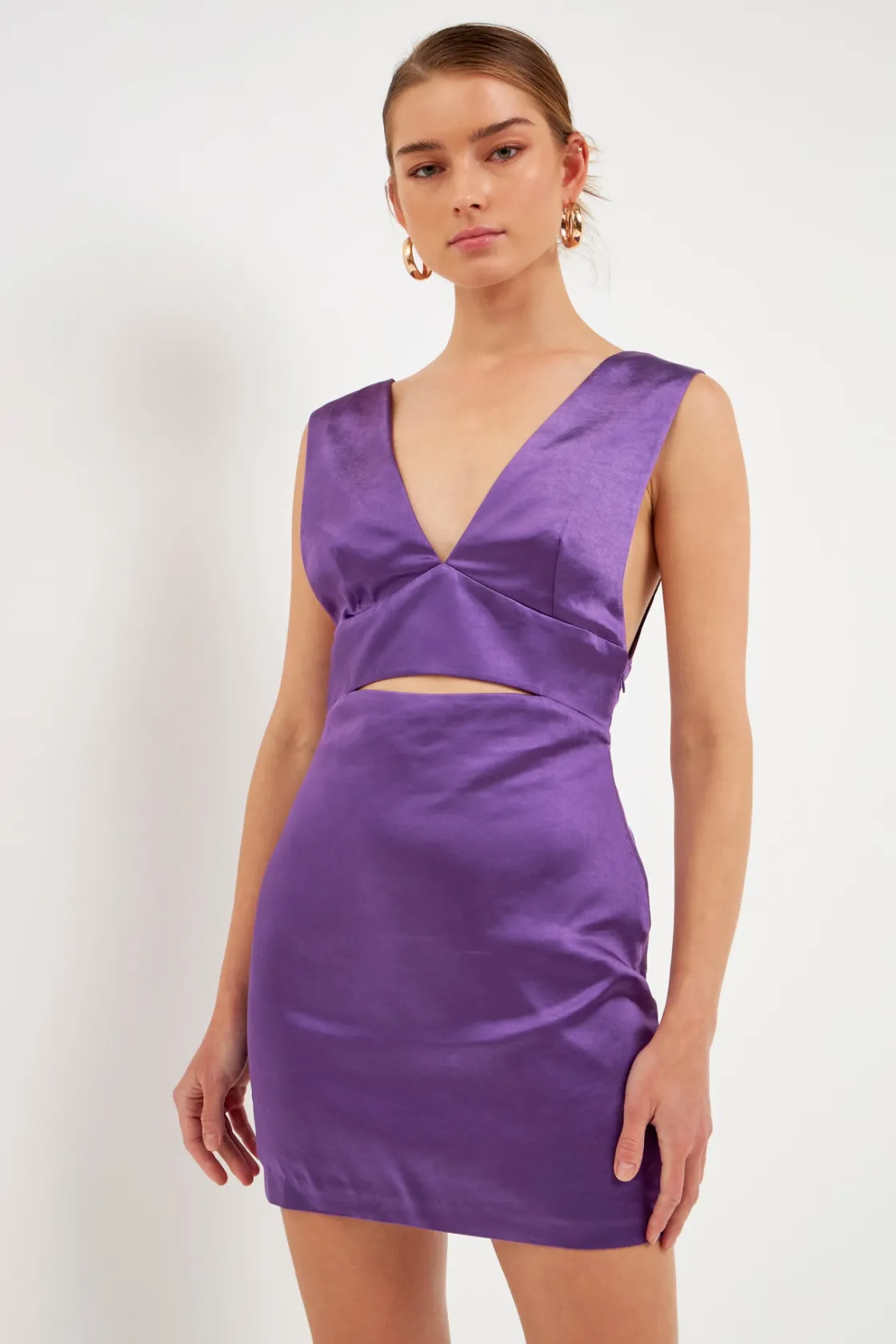 endless_rose__satin_cutou_14.webp ENDLESS ROSE Satin Dresses | Bodycon Dresses*- Satin Cut-Out Mini Dress