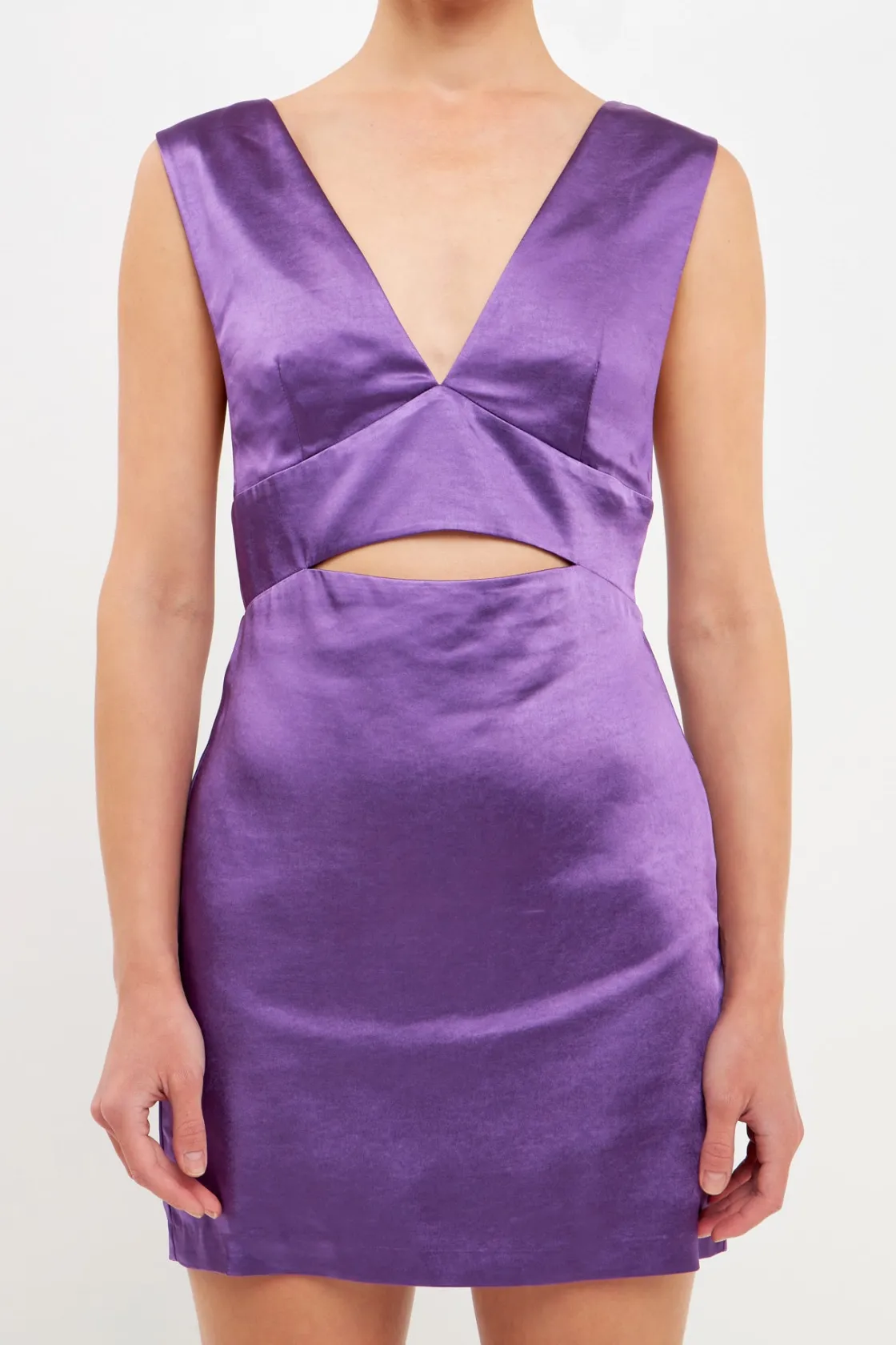 endless_rose__satin_cutou_15.webp ENDLESS ROSE Satin Dresses | Bodycon Dresses*- Satin Cut-Out Mini Dress