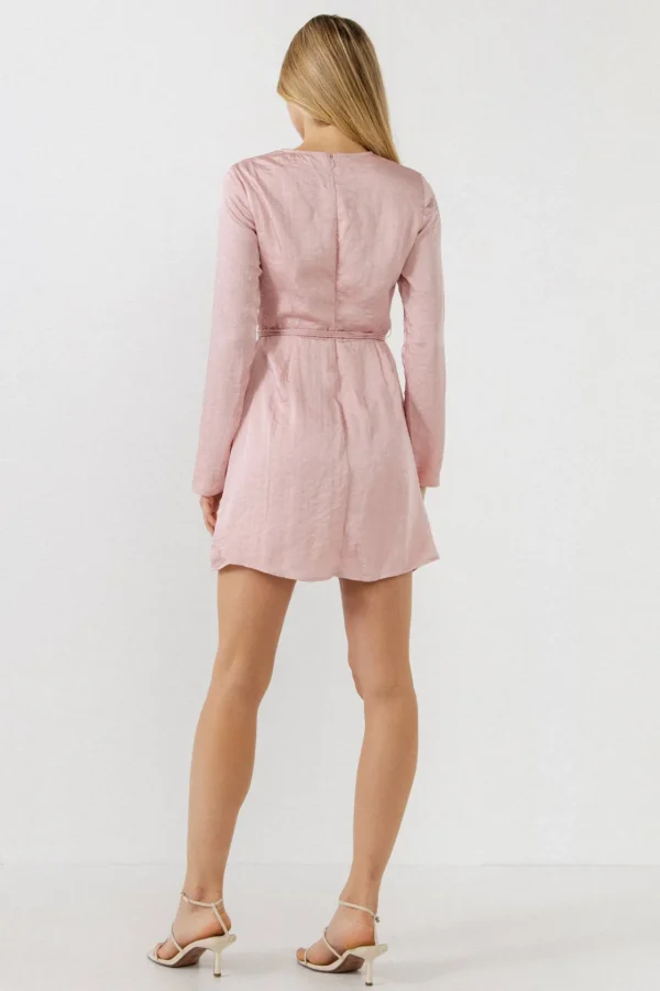 ENDLESS ROSE Satin Dresses | Tops*- Satin Flare Dress MAUVE