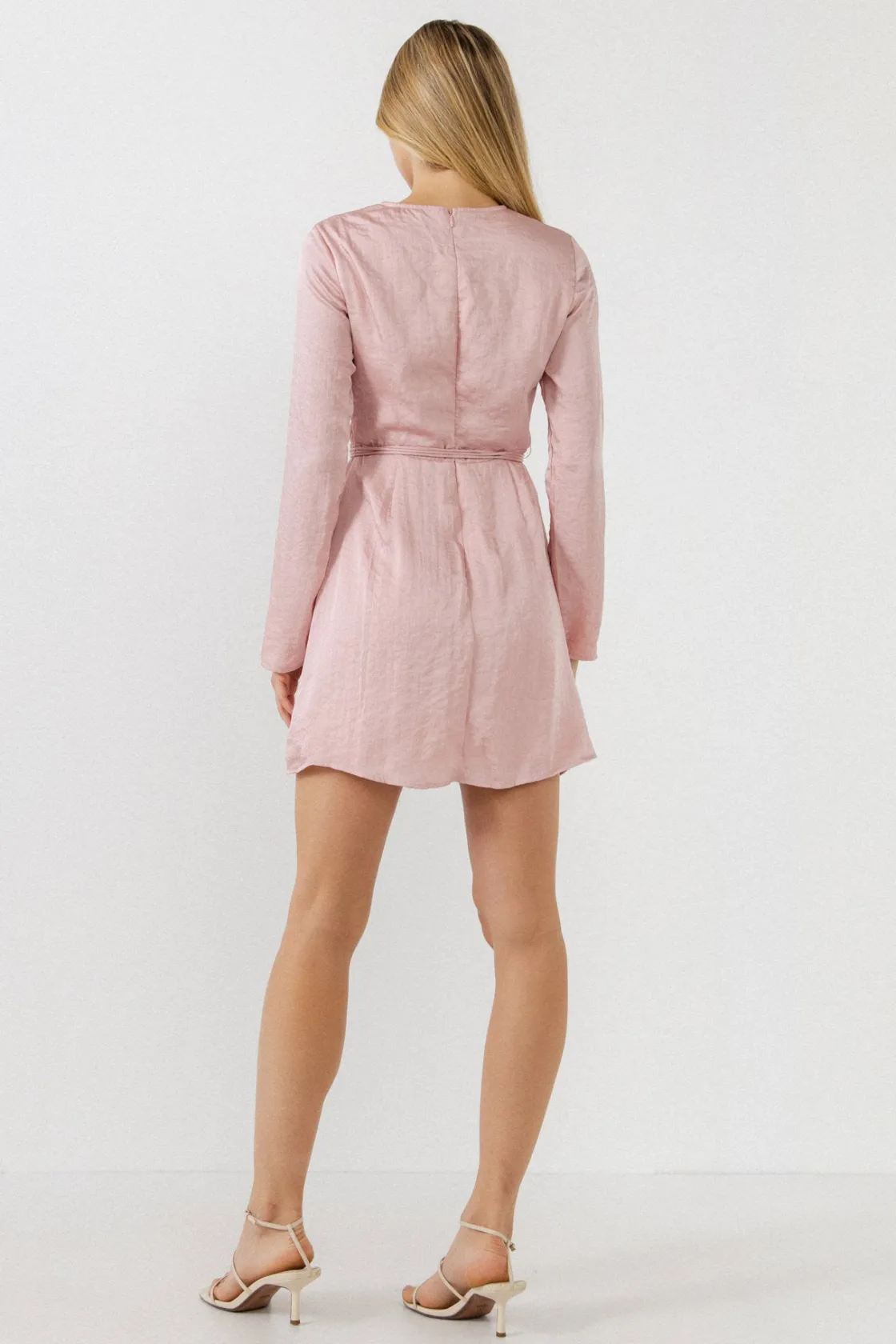 endless_rose__satin_flare_1.webp ENDLESS ROSE Satin Dresses | Tops*- Satin Flare Dress MAUVE