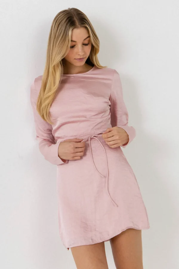 ENDLESS ROSE Satin Dresses | Tops*- Satin Flare Dress MAUVE