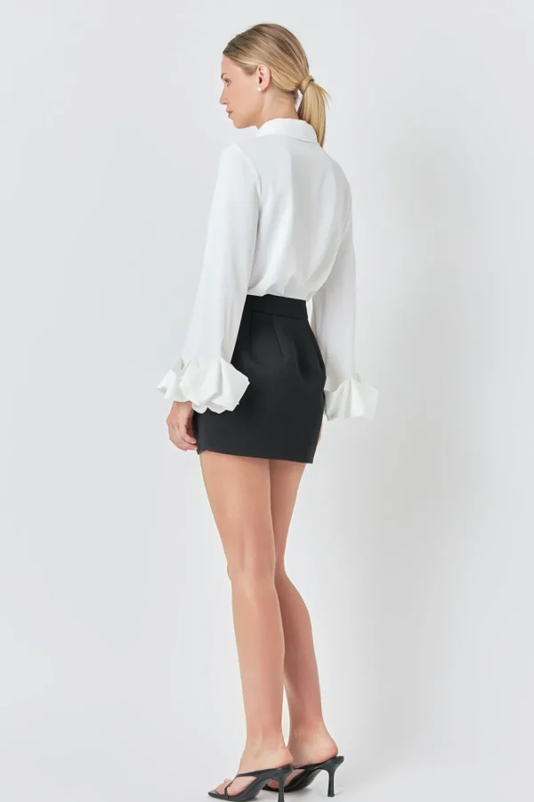 ENDLESS ROSE Skirts | Tops*- Satin Pintucked Mini Skirt