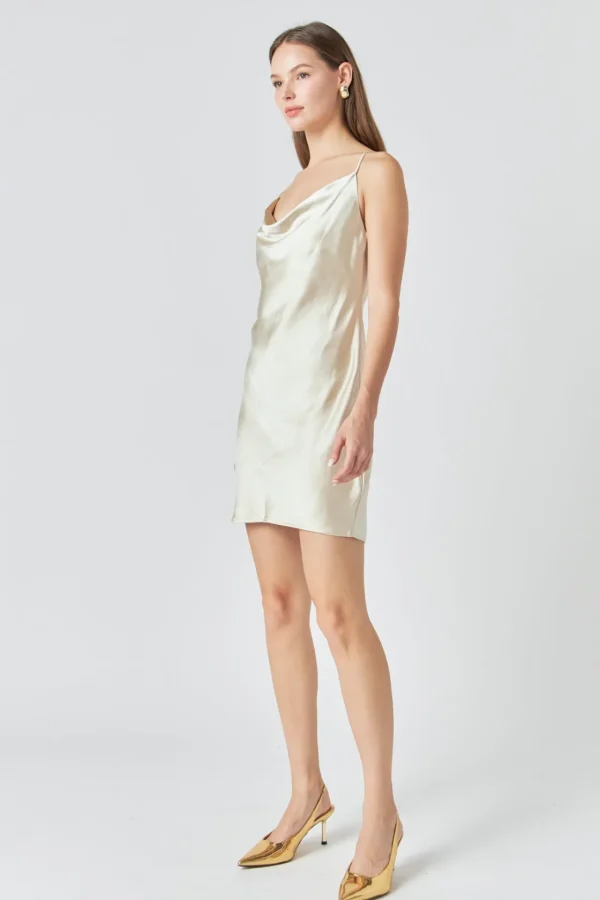 ENDLESS ROSE Tops*- Satin Slip Mini Dress
