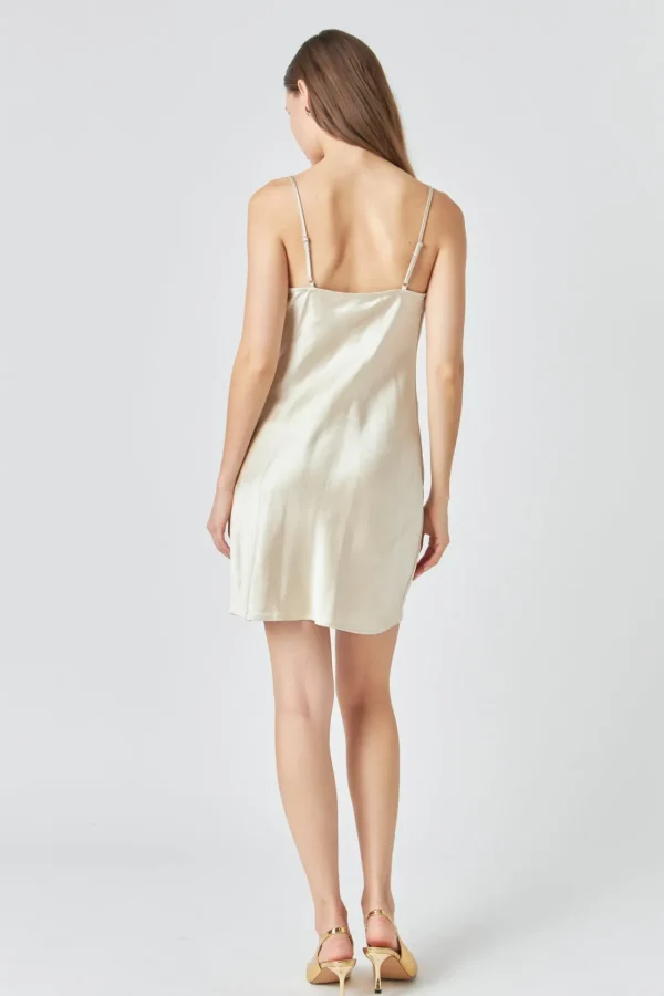 ENDLESS ROSE Tops*- Satin Slip Mini Dress