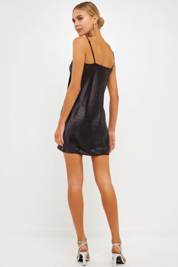 ENDLESS ROSE Tops*- Satin Slip Mini Dress