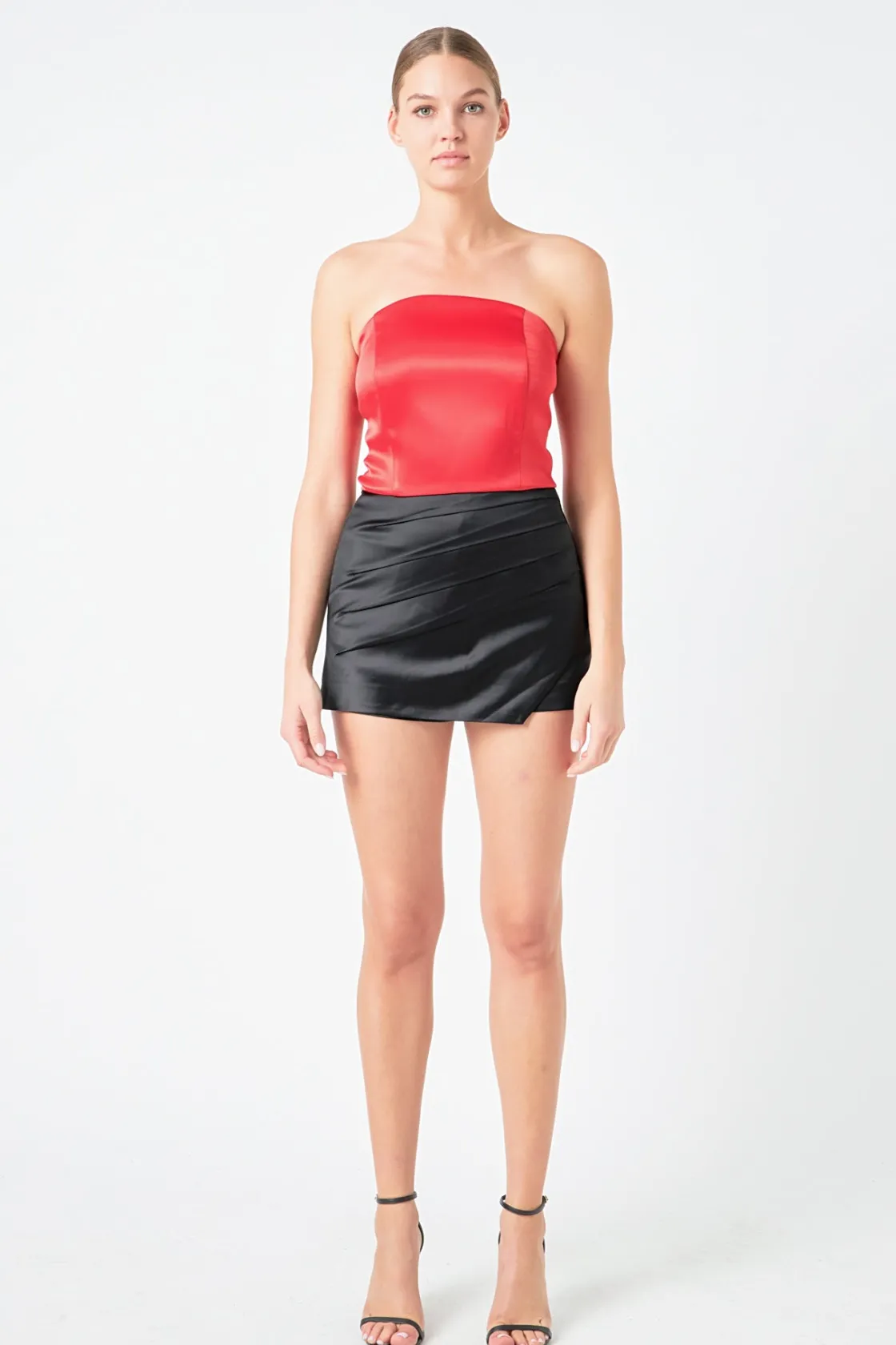 endless_rose__satin_strap_19.webp ENDLESS ROSE Tops*- Satin Strapless Curved Bustier