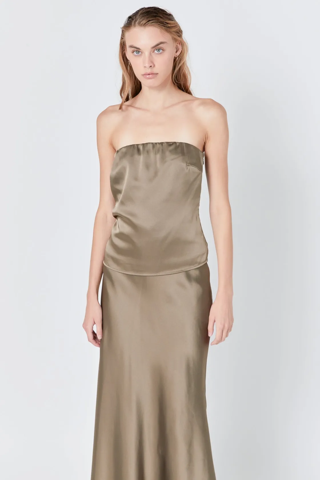 endless_rose__satin_strap_3.webp ENDLESS ROSE Tops*- Satin Strapless Top ESPRESSO