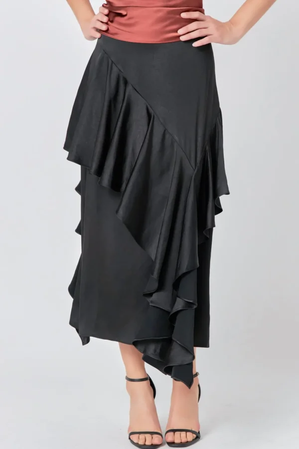 ENDLESS ROSE Skirts | Tops*- Satin Waterfall Midi Skirt