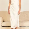 ENDLESS ROSE Satin Dresses | Tops*- Satin Wrap Midi Dress