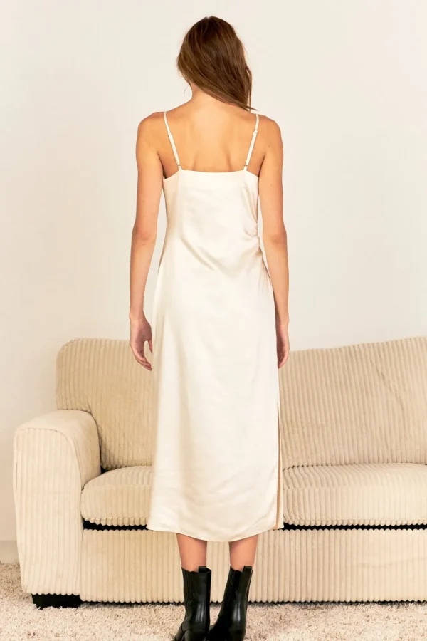 ENDLESS ROSE Satin Dresses | Tops*- Satin Wrap Midi Dress
