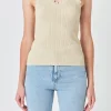ENDLESS ROSE Tops*- Scallop Detail Sleeveless Top