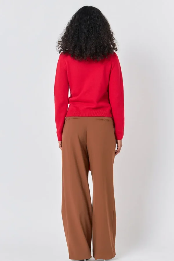 ENDLESS ROSE Sweaters & Knits | Tops*- Scarf Sweater RED