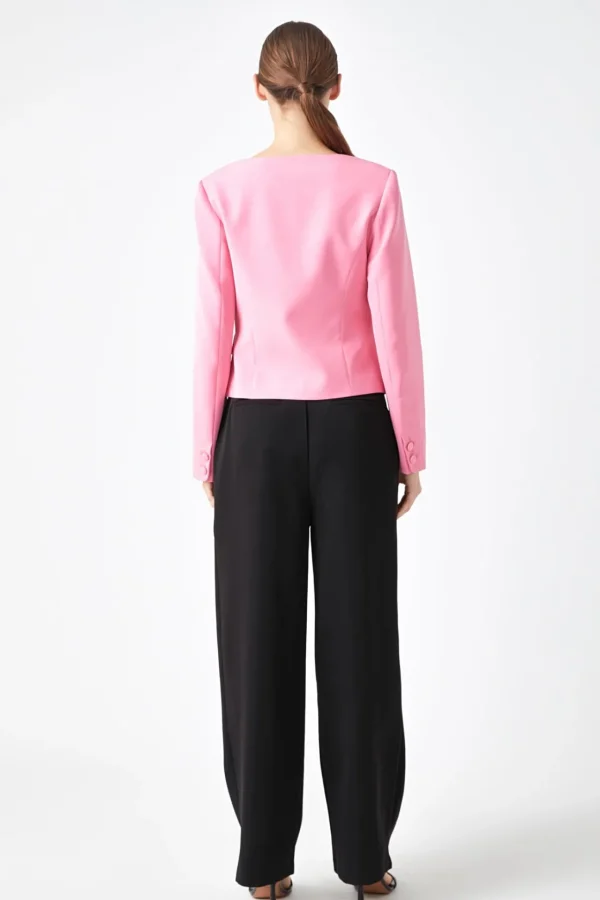 ENDLESS ROSE Jackets & Coats | Tops*- Scooped U Buttoned Top