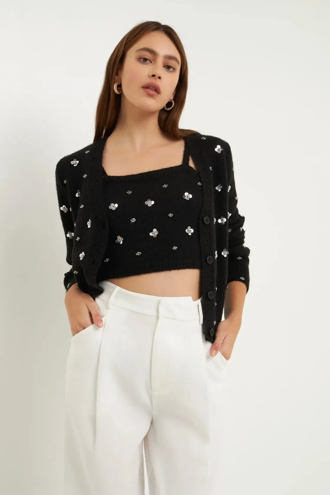 endless_rose__sequin_embe_0-1.webp ENDLESS ROSE Sweaters & Knits*- Sequin Embellished Cardigan