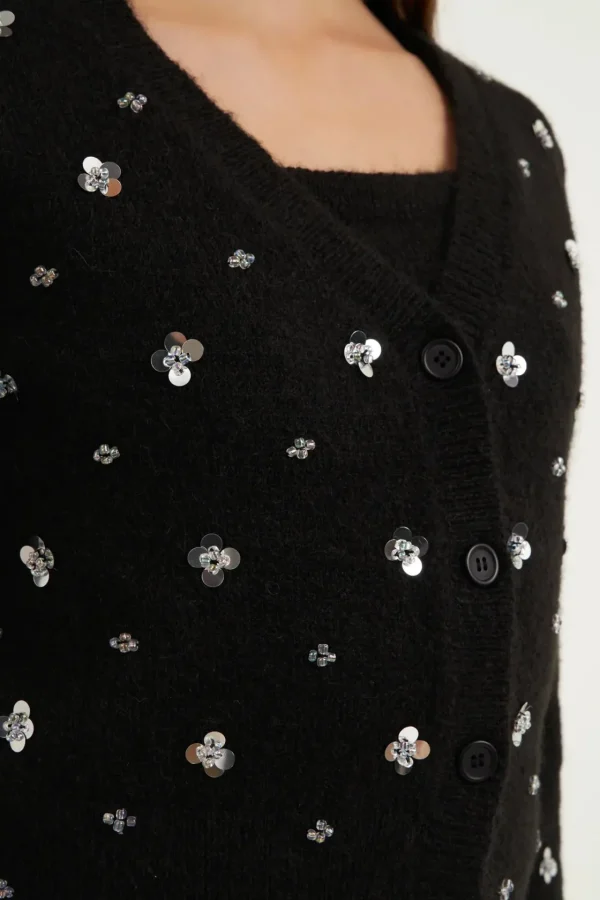ENDLESS ROSE Sweaters & Knits*- Sequin Embellished Cardigan