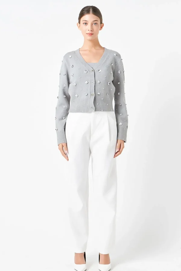 ENDLESS ROSE Sweaters & Knits*- Sequin Embellished Cardigan