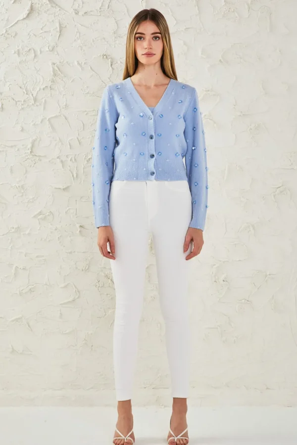 ENDLESS ROSE Sweaters & Knits*- Sequin Embellished Cardigan