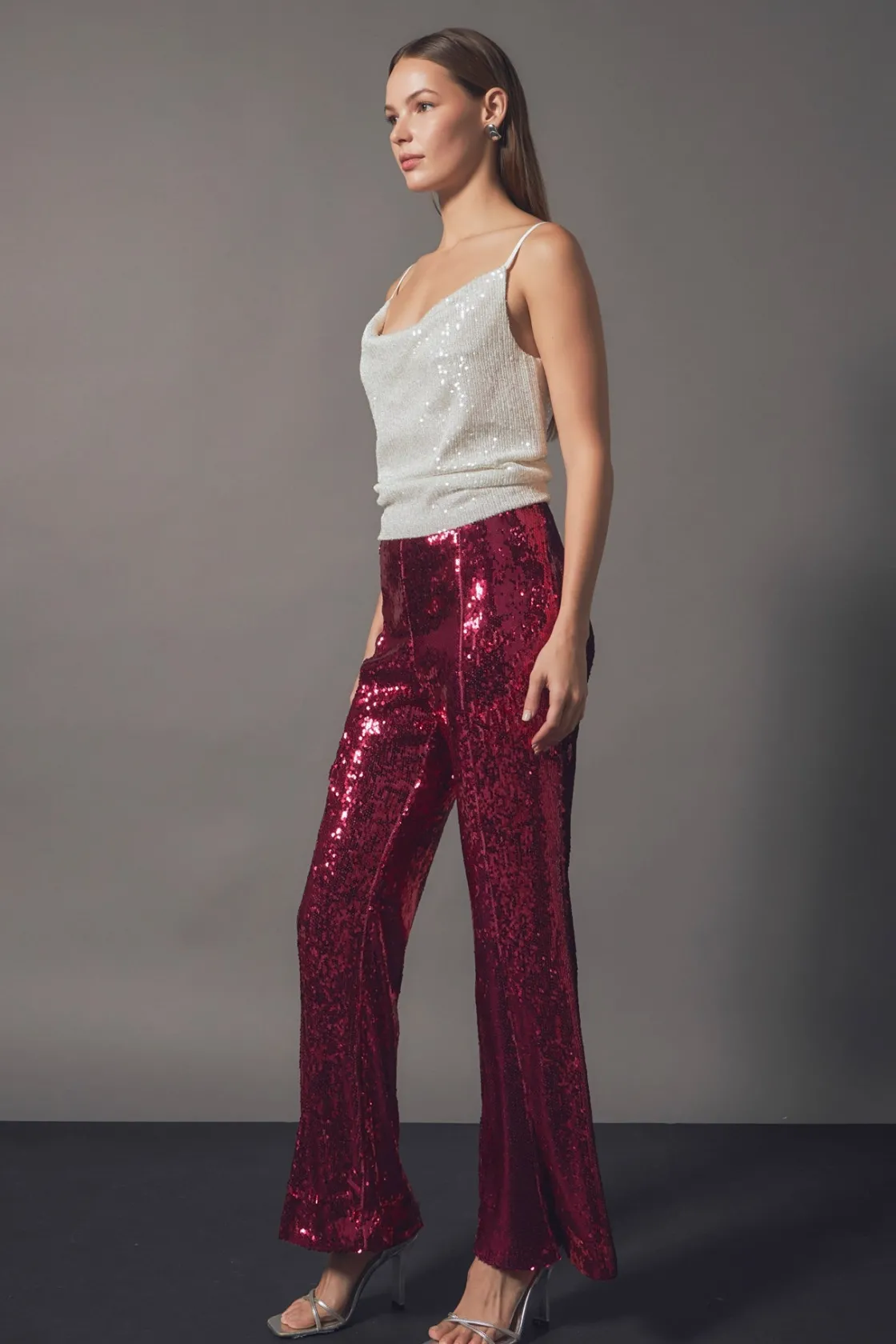 endless_rose__sequin_flar_6.webp ENDLESS ROSE Pants | Tops*- Sequin Flare Pants