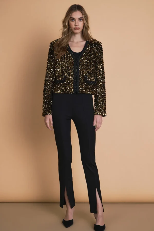 ENDLESS ROSE Jackets & Coats | Tops*- Sequin Jacket GOLD