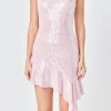 ENDLESS ROSE Sequin Dresses | Tops*- Sequin Waterfall Tank Dress PINK