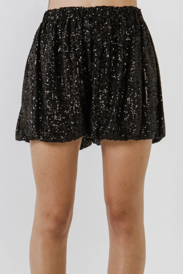 ENDLESS ROSE Shorts & Skorts | Tops*- Sequins Blouson Shorts