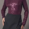 ENDLESS ROSE Tops*- Sequins Bodysuit PURPLE