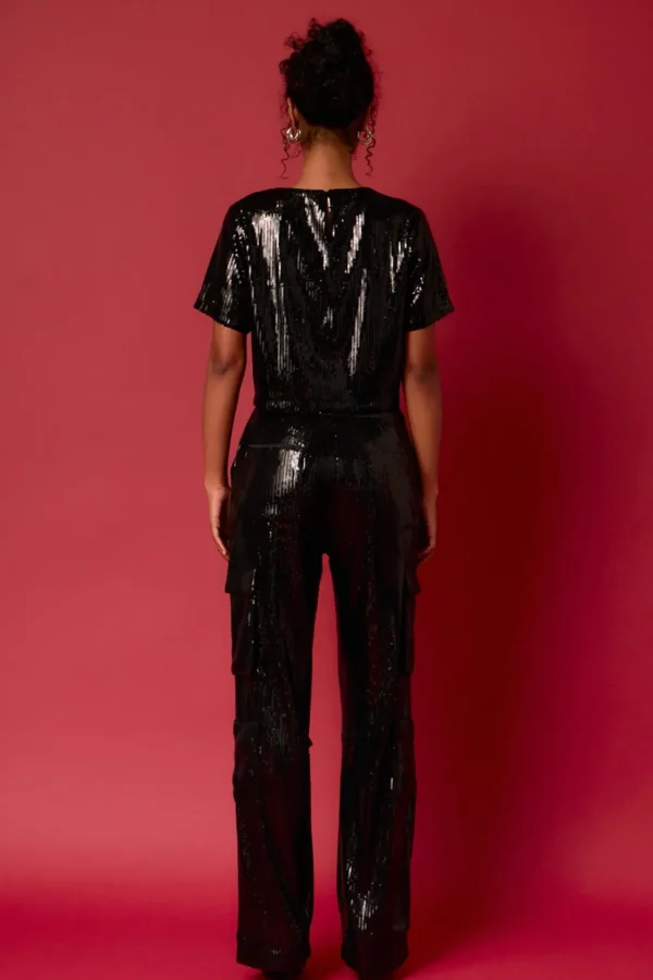 ENDLESS ROSE Matching Sets | Pants*- Sequins Cargo Pants