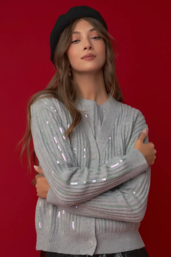 ENDLESS ROSE Sweaters & Knits | Tops*- Sequins Cardigan