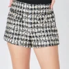 ENDLESS ROSE Matching Sets | Shorts & Skorts*- Sequins Check Shorts BLACK/WHITE