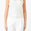 ENDLESS ROSE Tops*- Sequins Corsage Top OPAL