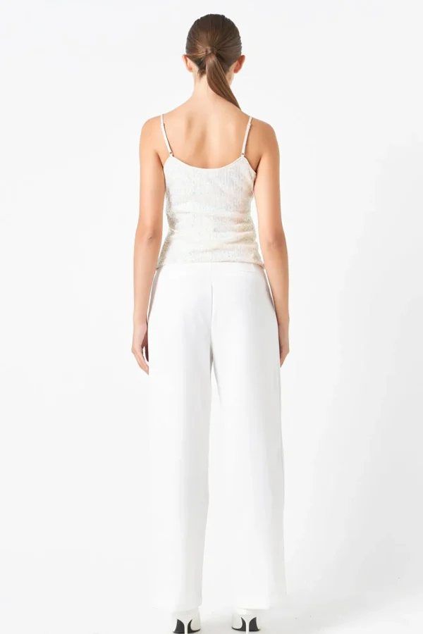 ENDLESS ROSE Tops*- Sequins Corsage Top OPAL