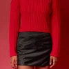 ENDLESS ROSE Sweaters & Knits*- Sequins Cropped Sweater RED