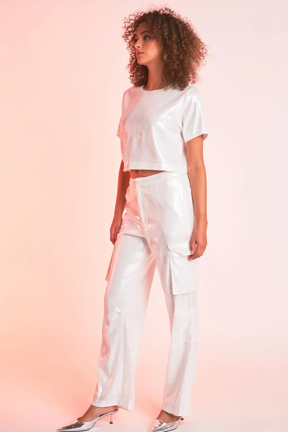 endless_rose__sequins_cro_7-2.webp ENDLESS ROSE Matching Sets | Tops*- Sequins Cropped Top