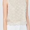 ENDLESS ROSE Tops*- Sequins Embellished Top CHAMPAGNE