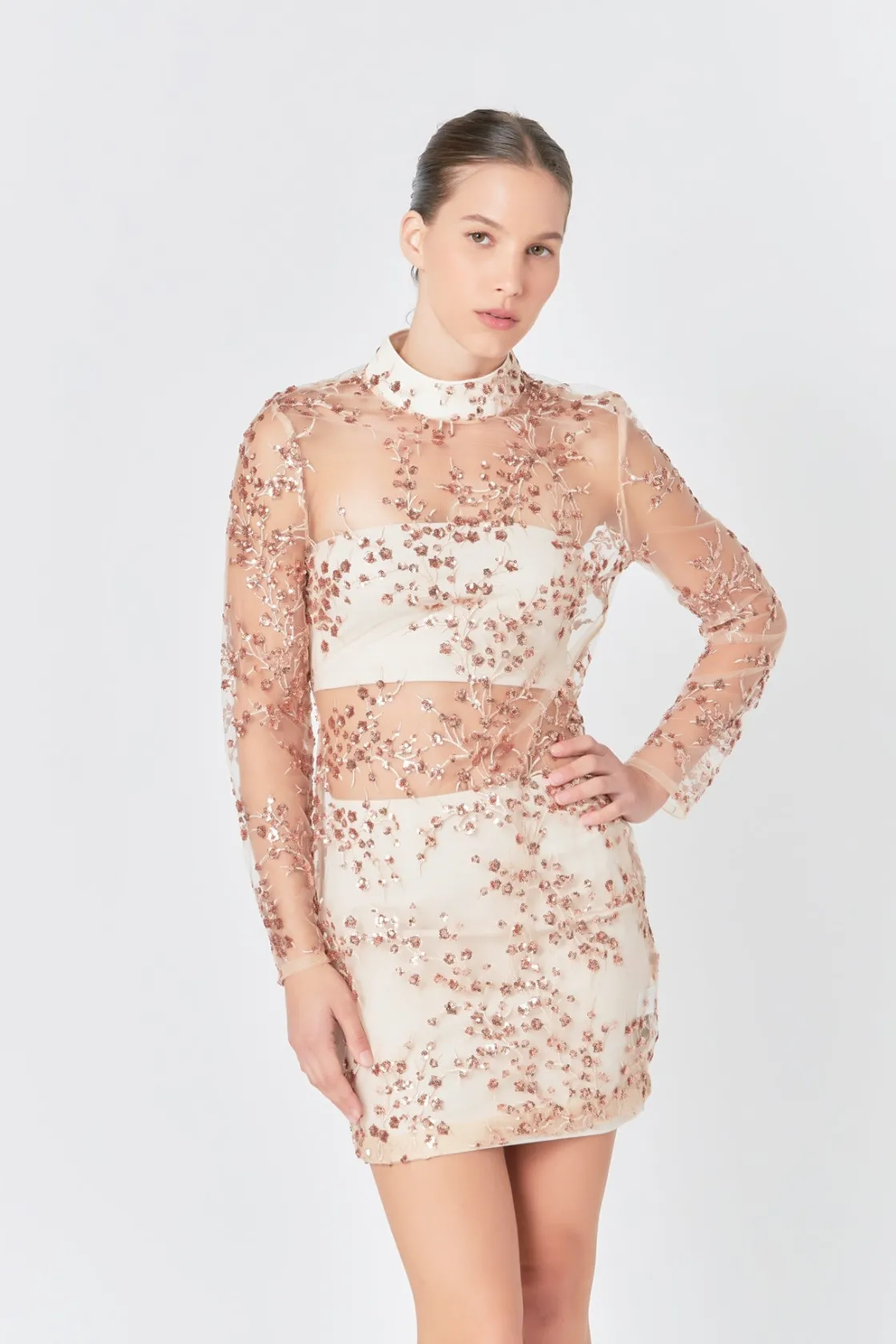 endless_rose__sequins_emb_3-1.webp ENDLESS ROSE Sequin Dresses | Tops*- Sequins Embroidered Mini Dress