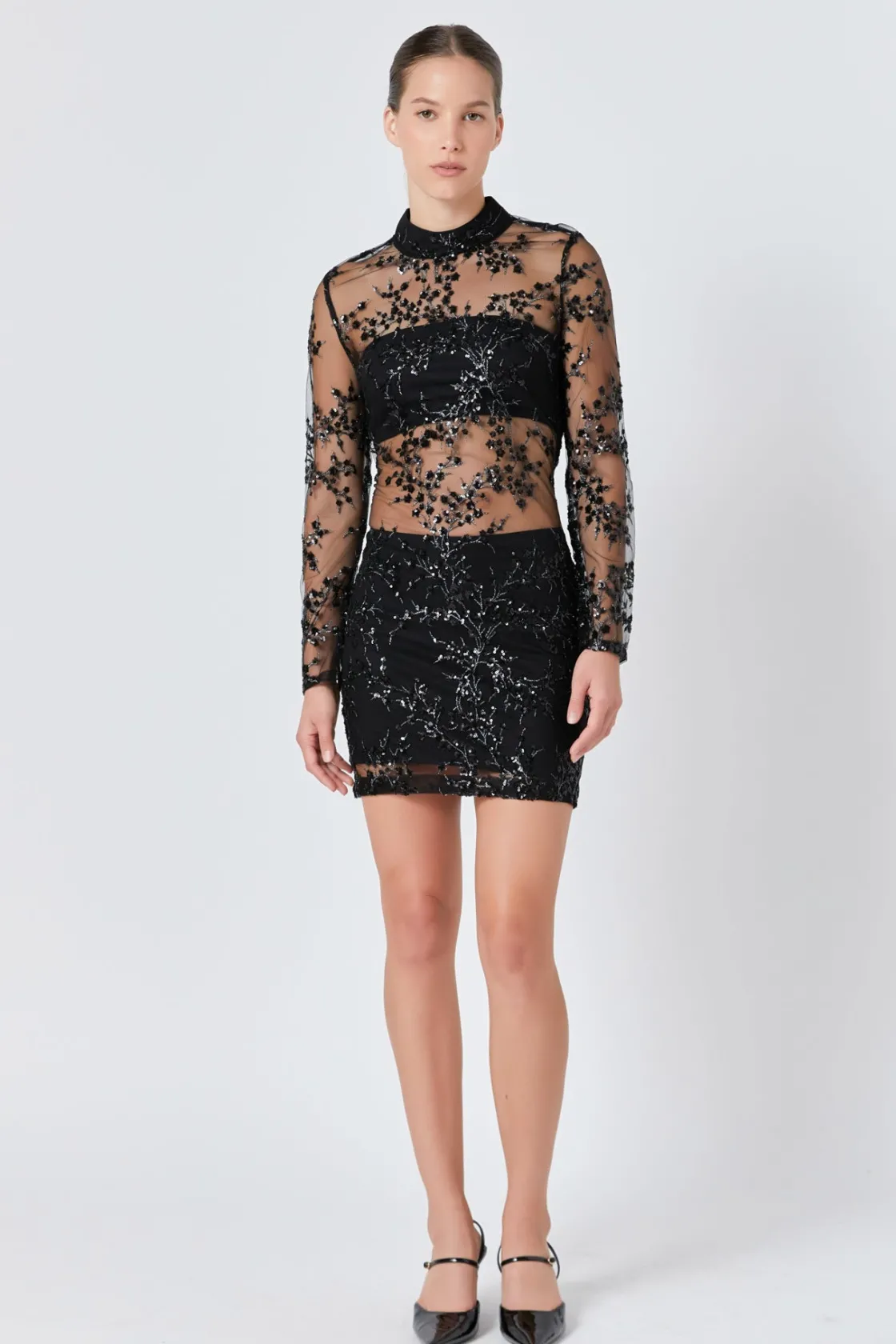 endless_rose__sequins_emb_4.webp ENDLESS ROSE Sequin Dresses | Tops*- Sequins Embroidered Mini Dress