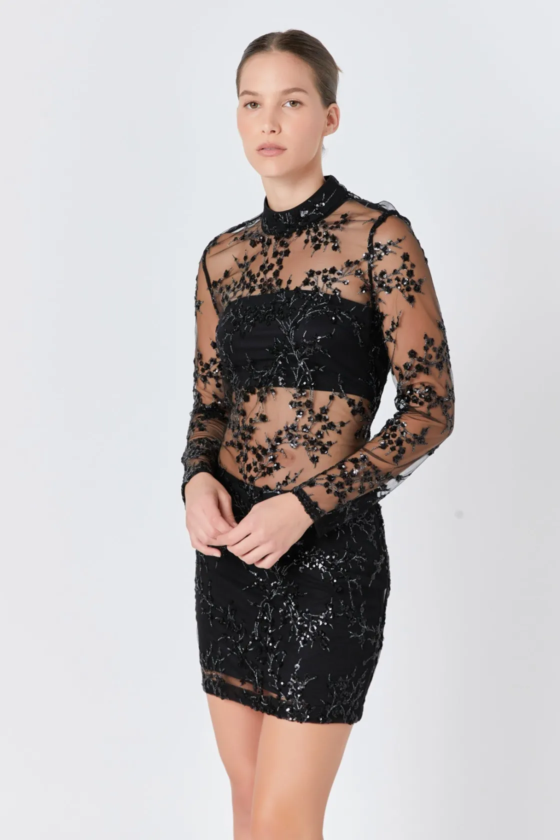 endless_rose__sequins_emb_8.webp ENDLESS ROSE Sequin Dresses | Tops*- Sequins Embroidered Mini Dress