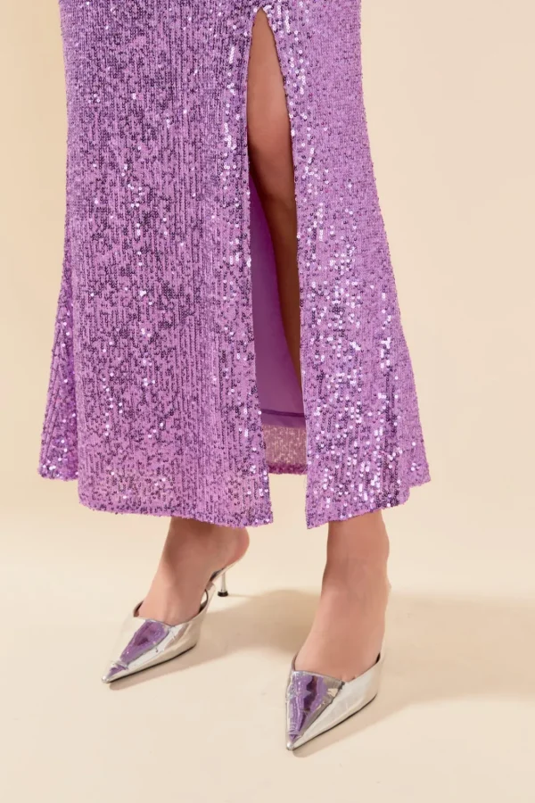 ENDLESS ROSE Skirts | Tops*- Sequins Front Slit Midi Skirt