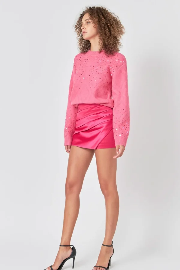 ENDLESS ROSE Sweaters & Knits | Tops*- Sequins Knit Sweater PINK