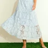 ENDLESS ROSE Matching Sets | Skirts*- Sequins Lace Maxi Skirt POWDERBLUE