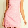 ENDLESS ROSE Lace Dresses | Tops*- Sequins Lace Shift Dress PINK