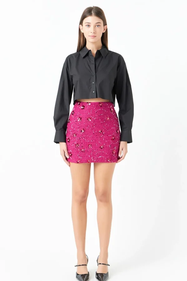 ENDLESS ROSE Skirts | Tops*- Sequins Mini Skirt