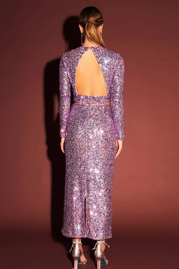ENDLESS ROSE Matching Sets | Tops*- Sequins Open Back Top