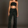ENDLESS ROSE Matching Sets | Tops*- Sequins Strapless Bandeau EMERALD