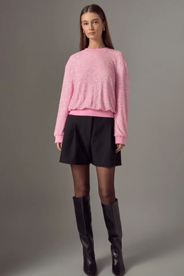 ENDLESS ROSE Sweaters & Knits | Tops*- Sequins Sweater PINK