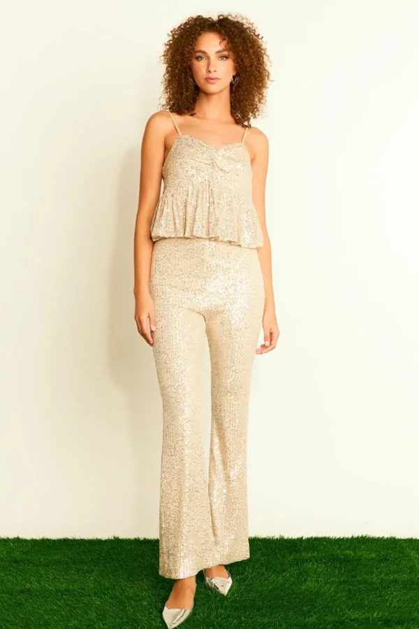 ENDLESS ROSE Tops*- Sequins Tank Top
