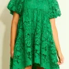 ENDLESS ROSE Tops*- Sequins Tiered Mini Dress GREEN