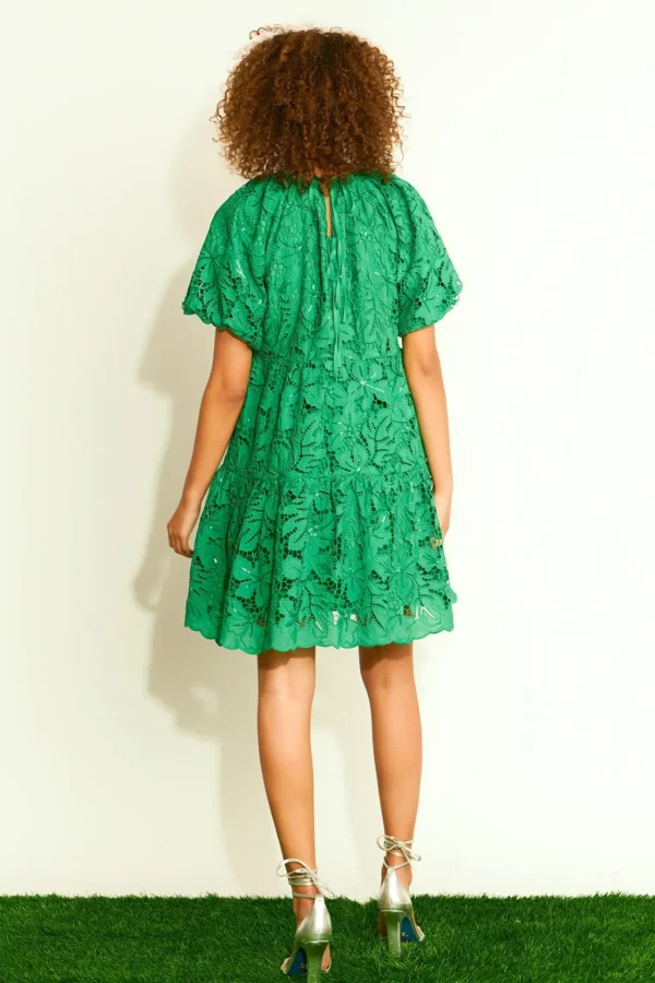 ENDLESS ROSE Tops*- Sequins Tiered Mini Dress GREEN